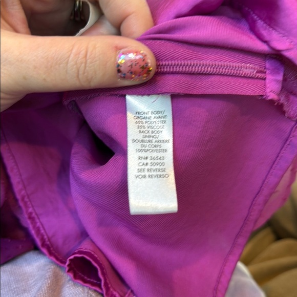 Calvin Klein Fuchsia Textured Blouse - Picture 6 of 6